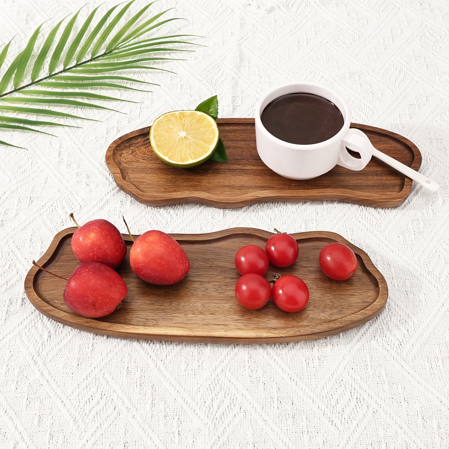 Cross-Border Japanese Acacia Wood Tray, Cloud-Shaped & Peanut-Shaped Tea Tray, Coffee Cup Heat-Resistant Wooden Plate, Cake & Dessert Small Wooden Dish – Factory Direct