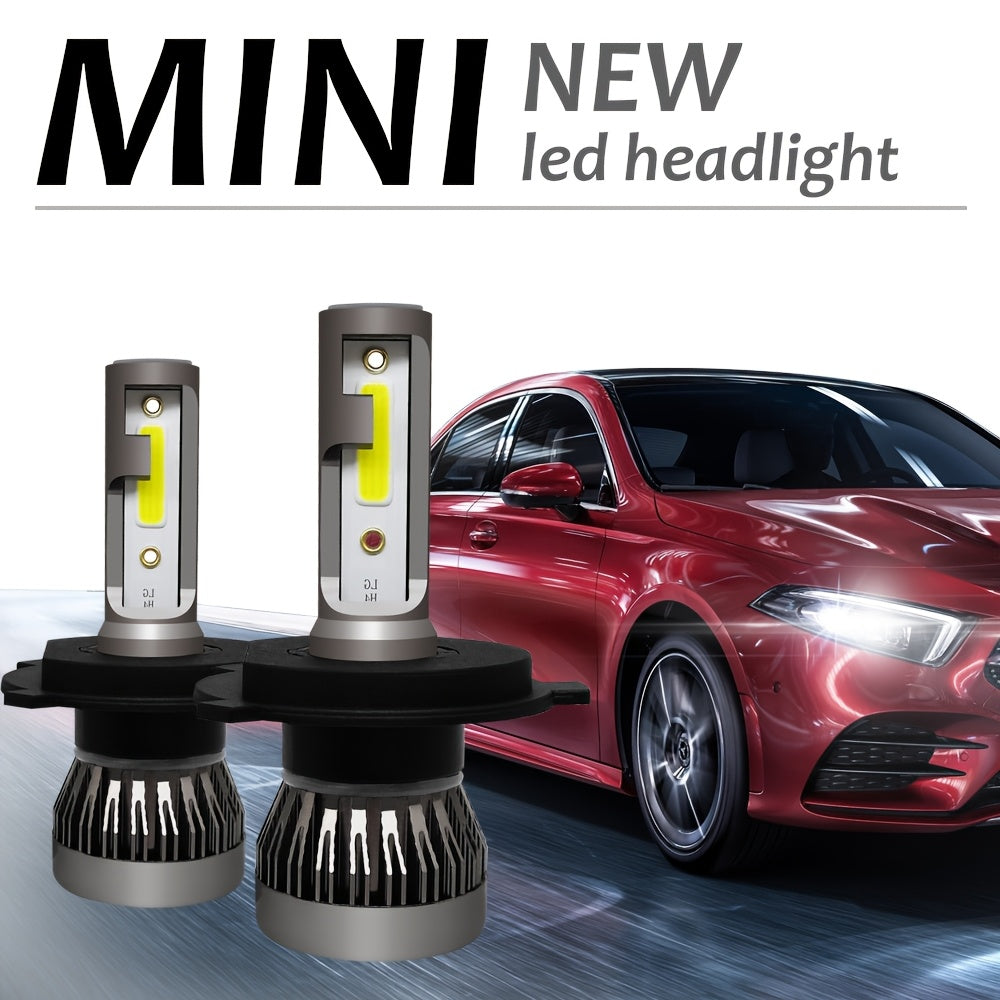 CROSSPASSION 2-Pack 9005 HB3 9006 HB4 H1 H4 H7 H11 Headlight and High Beam COB LED Headlights, 230W High Power 6500K Pure White Light, Integrated Driver, 1:1 Mini Size, Easy to Install, No Battery Included