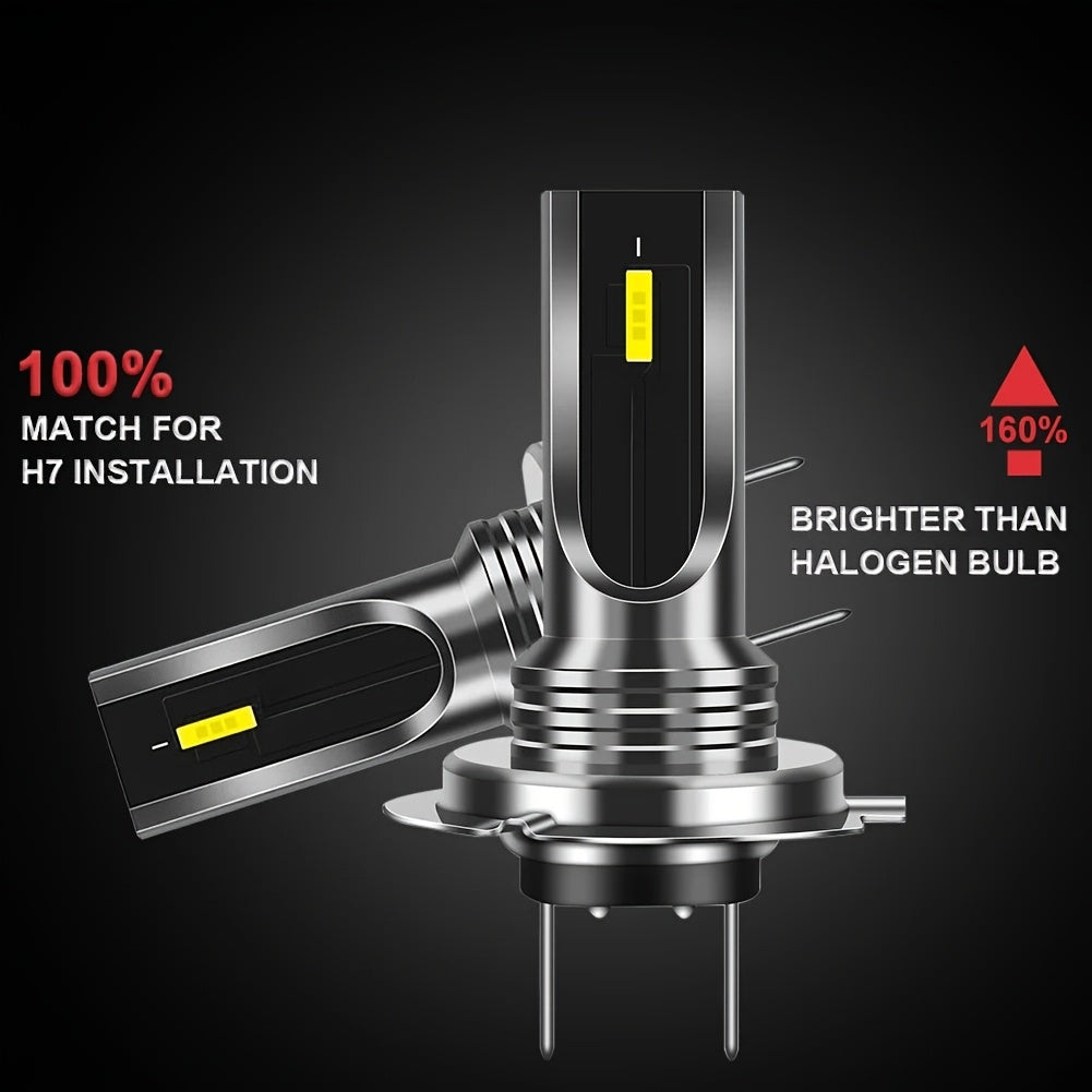 2-Pack Super Bright LED Bulb Combo Set, H4 H7 9005 H11 Fog Light and High/Low Beam, for Car and Motorcycle, with 10 Push-Type Retainer Clips Bumper Clips Auto Modification Parts