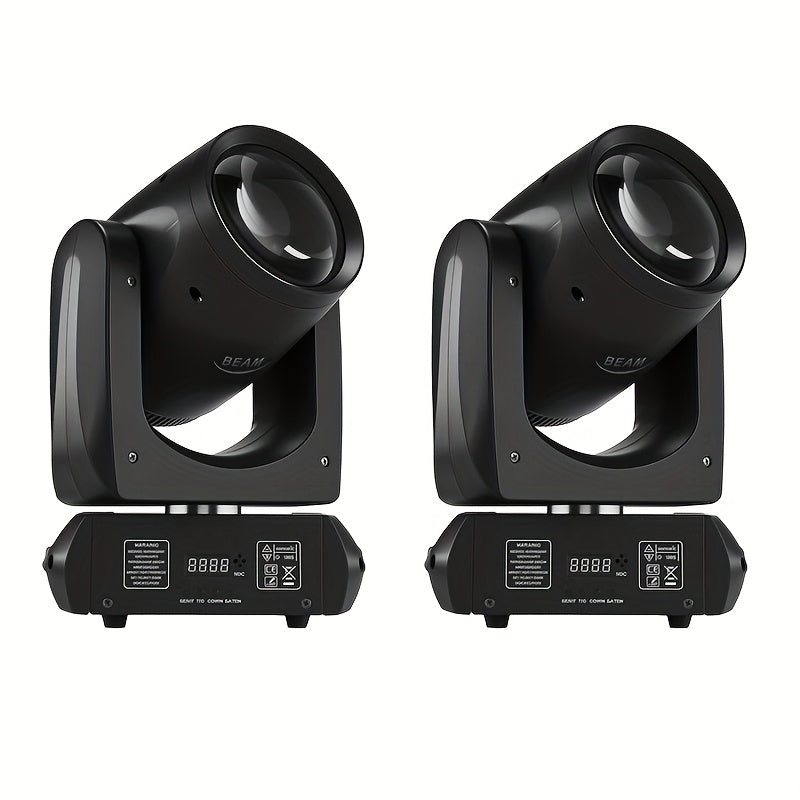 160W beam light, black moving head light, moving head light, spotlight, LED stage light - DMX512 control, with 12 colors and 15 gobo patterns, 18-facet prism, voice/sound activation, aluminum alloy housing