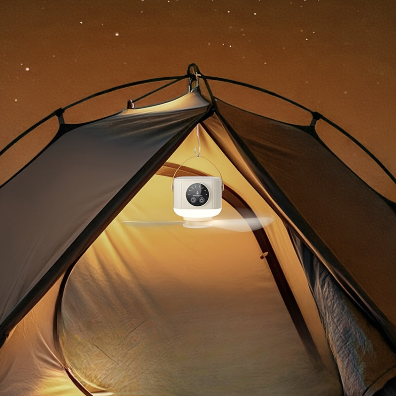 USB Small Ceiling Fan for Dorm, Bed & Mosquito Net, Silent High-Wind with Night Light, Portable Outdoor Camping Fan, Multifunctional LED Ceiling Fan with Light