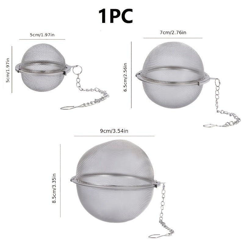 1-Pack 304 Stainless Steel Spice Ball – Tea & Soup Infuser, Hot Pot Spice Filter, Creative Mesh Tea Strainer, Kitchen Gadget