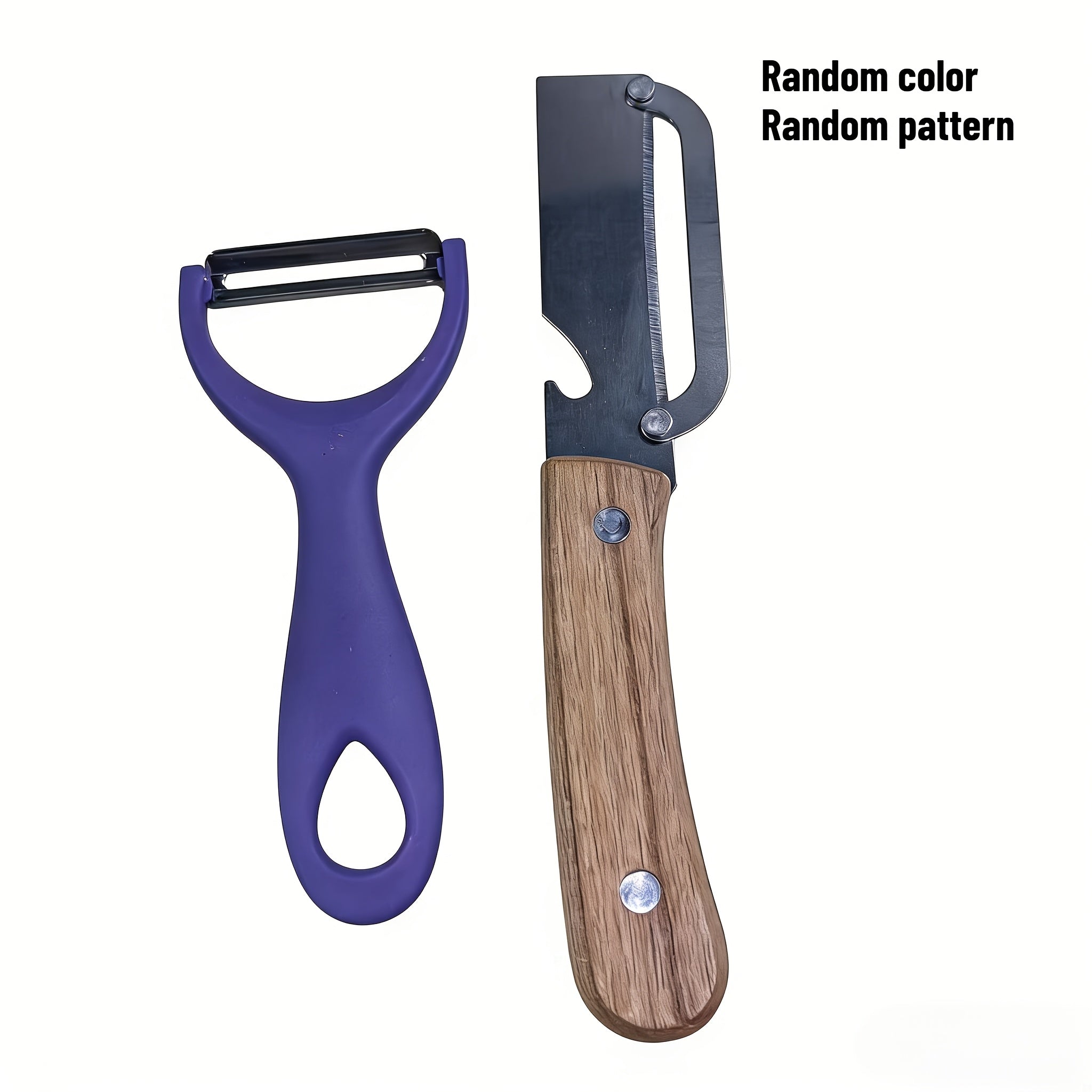 2Pcs Stainless Steel Multifunctional Peeler, Fruit and Vegetable Peeler, Easy to Use, Premium Stainless Steel Material