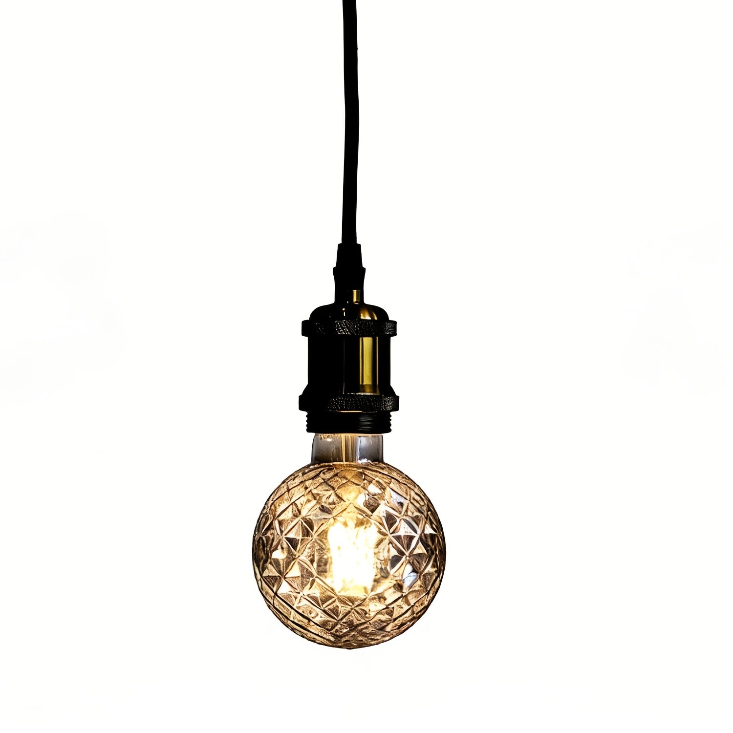 1 piece, vintage 4 watt 2700K warm white crystal LED bulb, 120V 4W Edison screw base E26, special decorative bulb, gray glass, crystal bulb