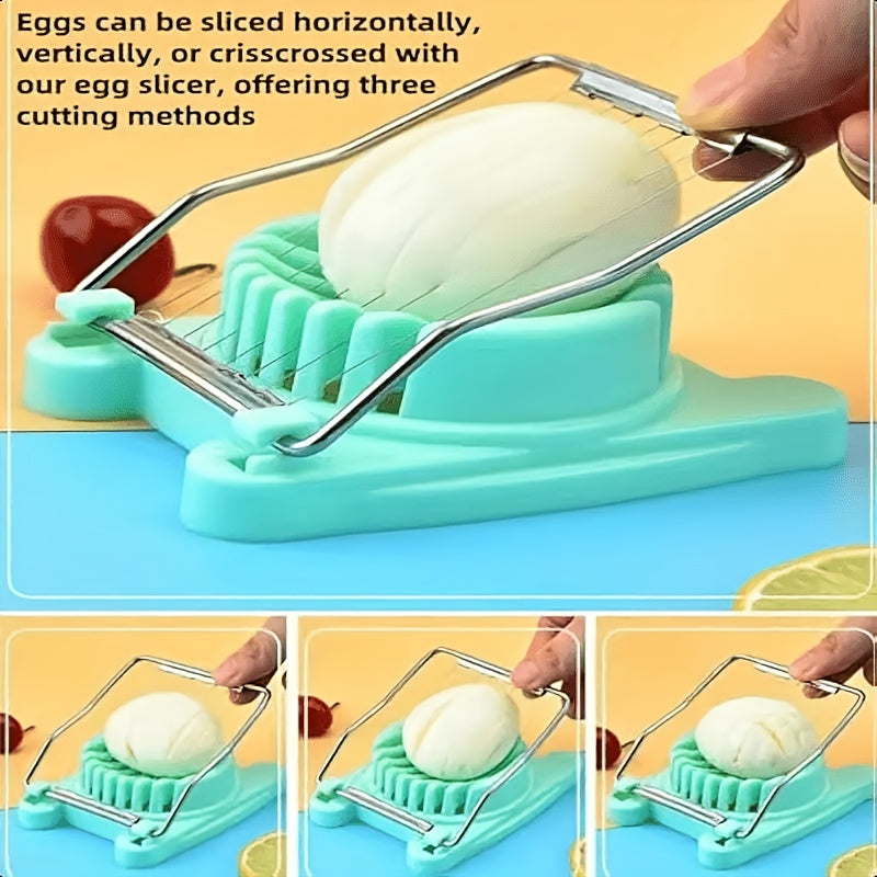 1-Pack Boiled Egg Slicer – Multifunctional Egg Slicer / Egg Cutter, Perfect for Salads, Sandwiches, Appetizers or Garnishes – Versatile Egg Slicer