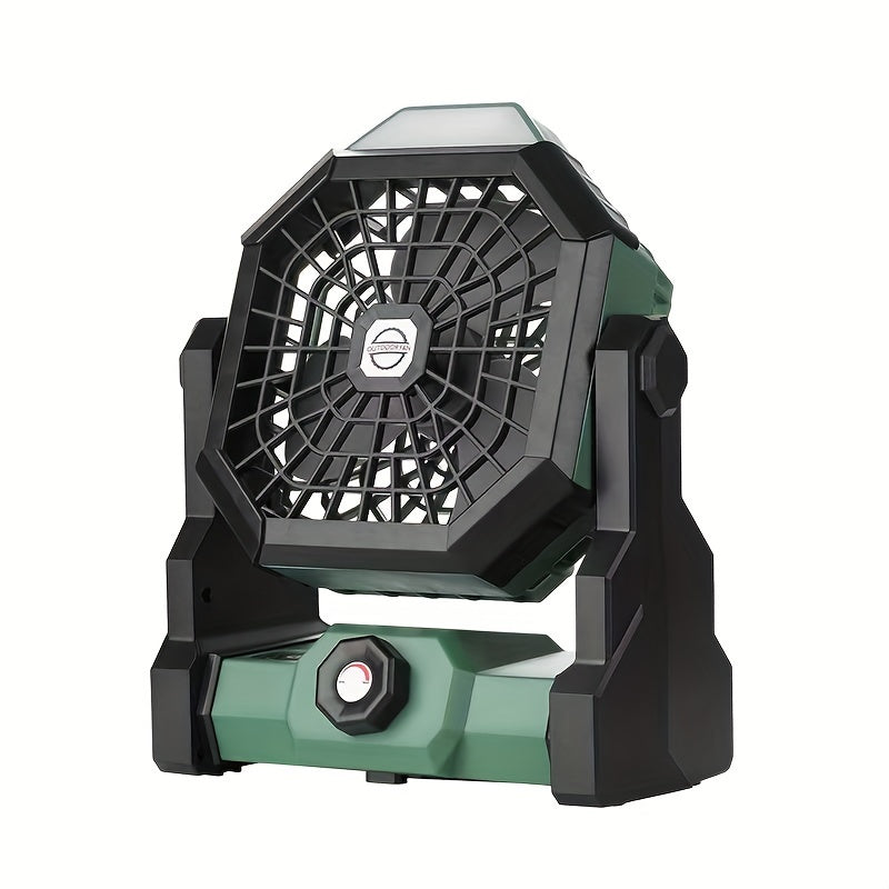 New Arrival Popular Outdoor Autumn Camping Fan, LED Light Fan with Adjustable Brightness, Portable Hanging Fan for Camping Tent Picnic Party Car Pet Kennel, USB Rechargeable Large Capacity Long Lasting Battery, Ideal Practical Festival Gift