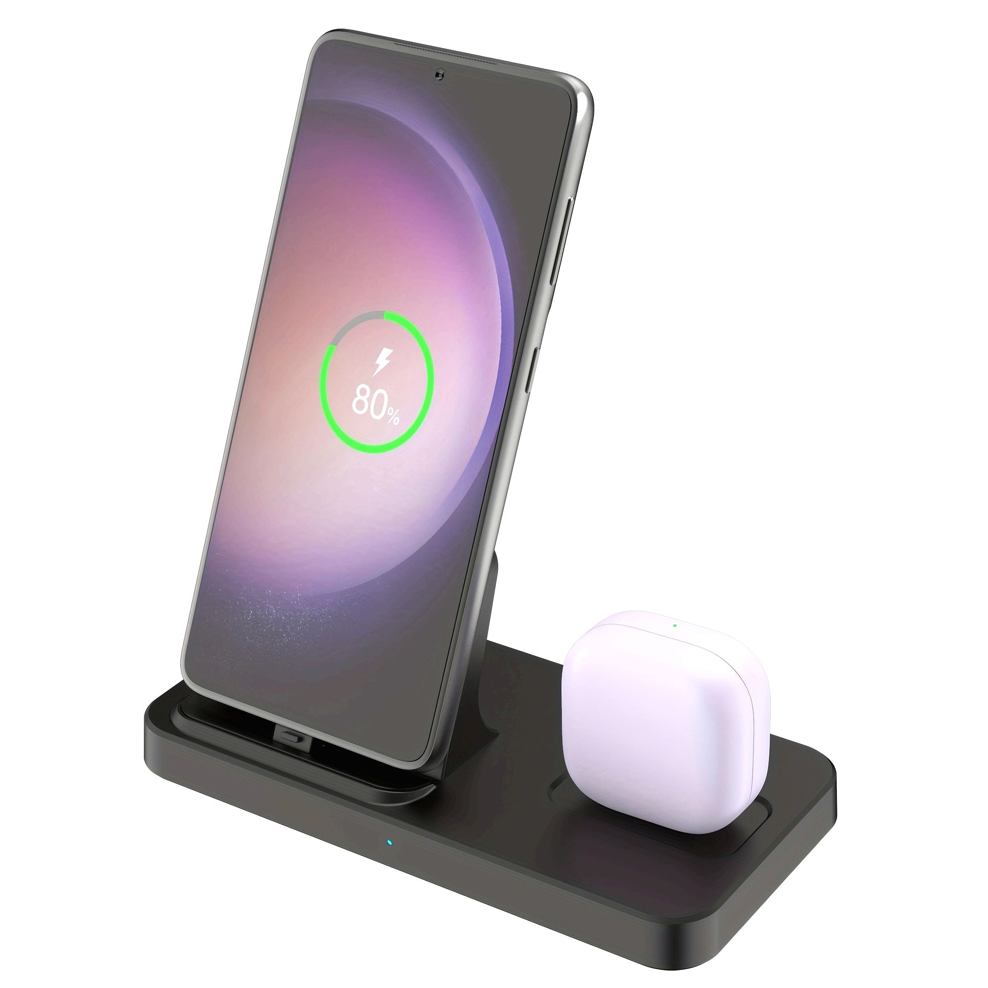 A Dual-Purpose Charging Dock for Smartphones And Earbuds Featuring a Type-C Connection, Designed As a Universal Desk Stand for Various for Samsung for Galaxy Models And Compatible with for Iphone 16/15