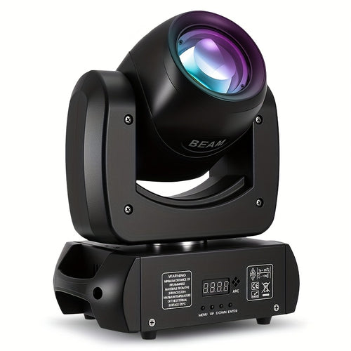120W beam light, DJ lights, black moving head light, DJ lighting, moving head light, spotlight, LED stage light - LED DMX512 control, with 8 colors and 8 gobo patterns, 18-facet prism, voice/sound activation, aluminum alloy housing