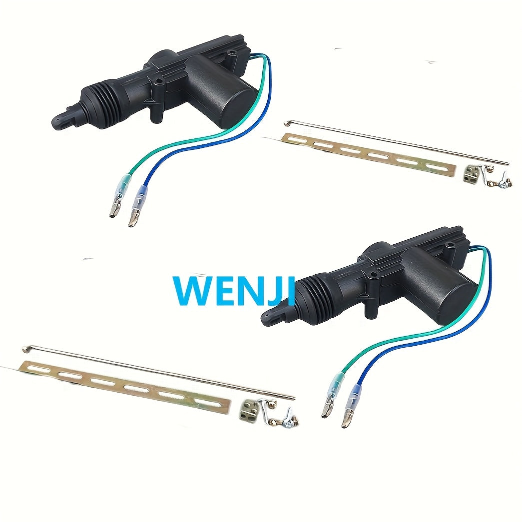 Car Central Lock Set (2 Pieces), with 2-Wire Motor, Compatible with 12V/24V Power System, Gun-Type Design, Battery Not Included