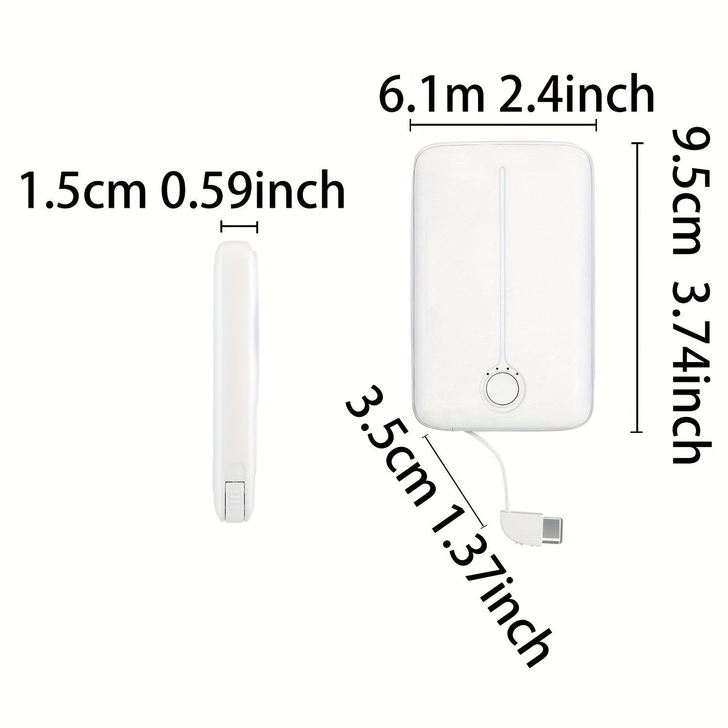超薄 5000mAh 攜帶型充電器，纖薄無線磁吸行動電源，15W 兩向 USB-C 充電，相容於 iPhone 16/15/14/13/12 系列