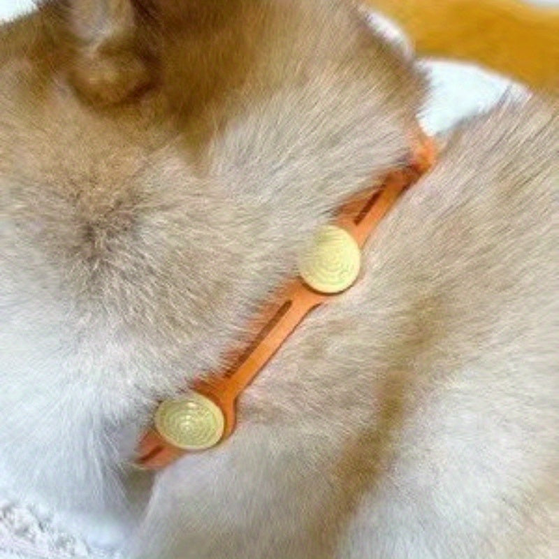 猫狗项圈（可用于驱虫、跳蚤、蜱虫、虱子用途，驱虫药需自购）户外猫狗可调节颈带，舒适贴合，无化学添加剂，安全美观材质