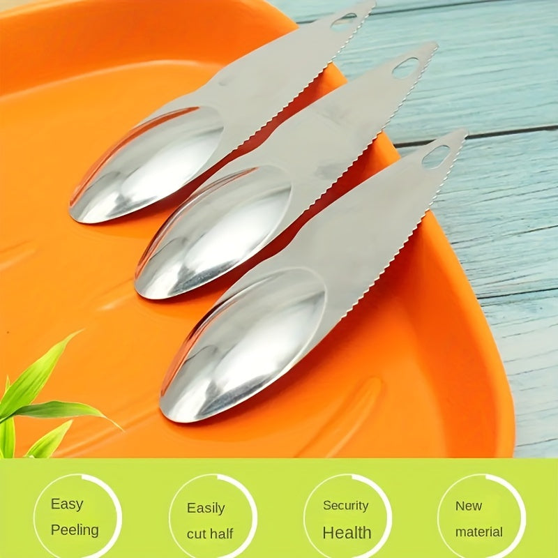 Premium Stainless Steel Kiwi Tool – Easy Scooping, Peeling &amp; Serving – Ergonomic Handle for Comfortable Grip – Rust-Proof – Easy to Clean