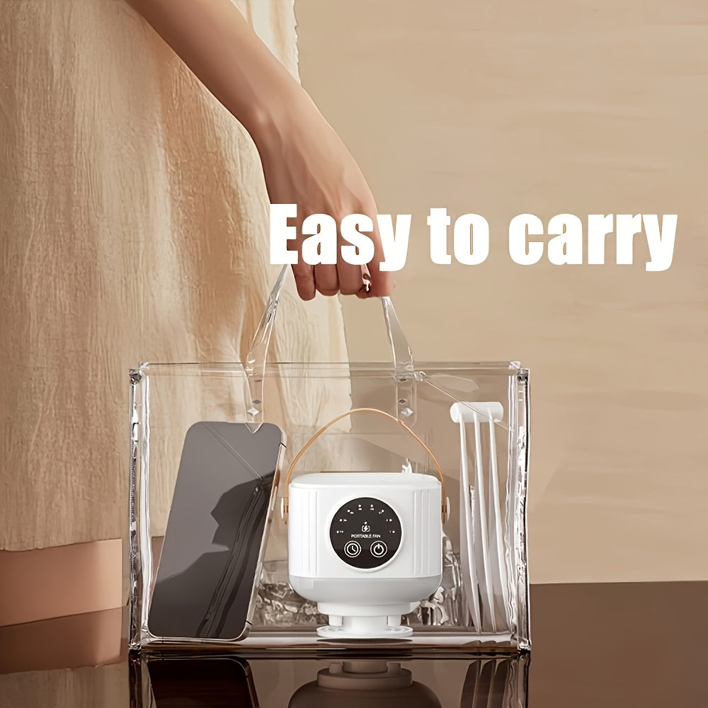 Remote Control Hanging Ceiling Fan, USB Rechargeable Portable Outdoor Fan with LED Ambient Light, Large Capacity Battery Long Lasting, High Speed Personal Fan, Fast Cooling Fan for Summer Camping