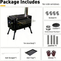 Portable Camping Stove with Chimney Pipe, Designed for Heating and Cooking While Camping