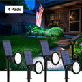 4-pack solar spotlight outdoor IP65 waterproof, flag accent lighting, solar Halloween decorative light, outdoor tree, house, yard, garden, landscape spotlight for Christmas decoration (cool/warm light)