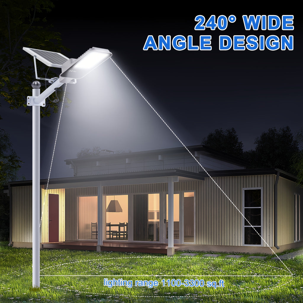 1/2/4pcs Solar LED Street Light, with Remote Control, 1926 LEDs, 6000mAh Solar Powered, 6500K Auto On/Off Sensor, Detachable Panel and Easy to Install for Garden, Pathway, Garage, Yard, Outdoor Light Solar Powered, Outdoor Wall Light
