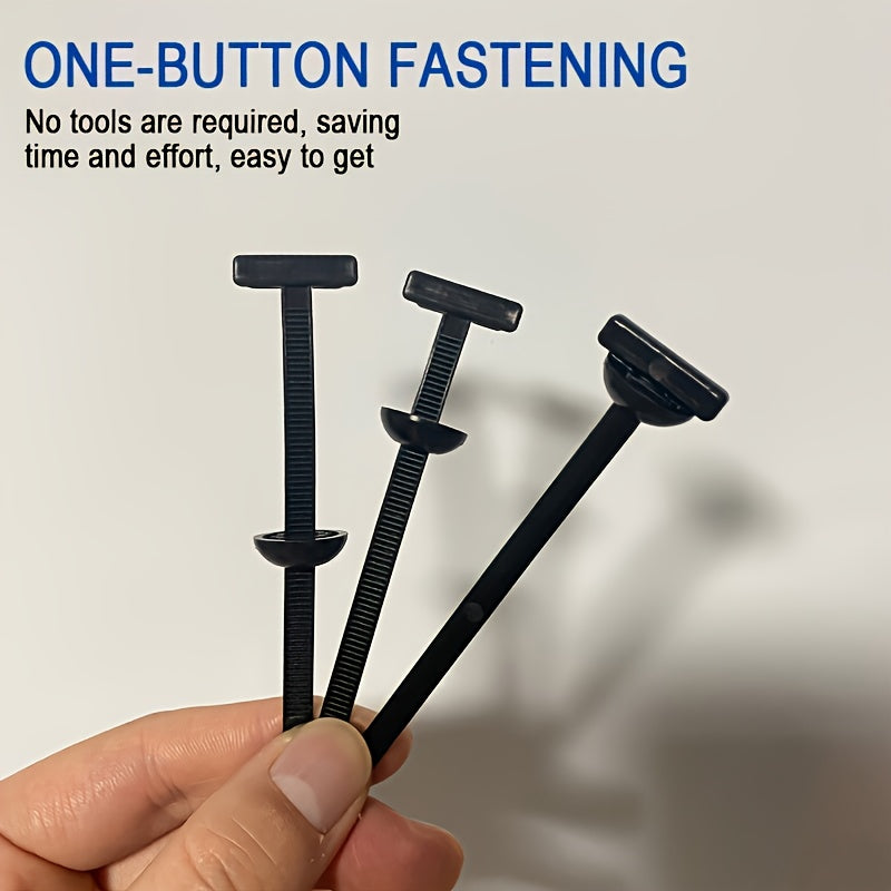 20PCS/110PCS Durable Self-Locking Nylon Cable Ties with Black Plastic Zipper Head - High Strength UV Resistant Fastener, Multi-Purpose Organizer for Auto Repair, Home, and Outdoor Use