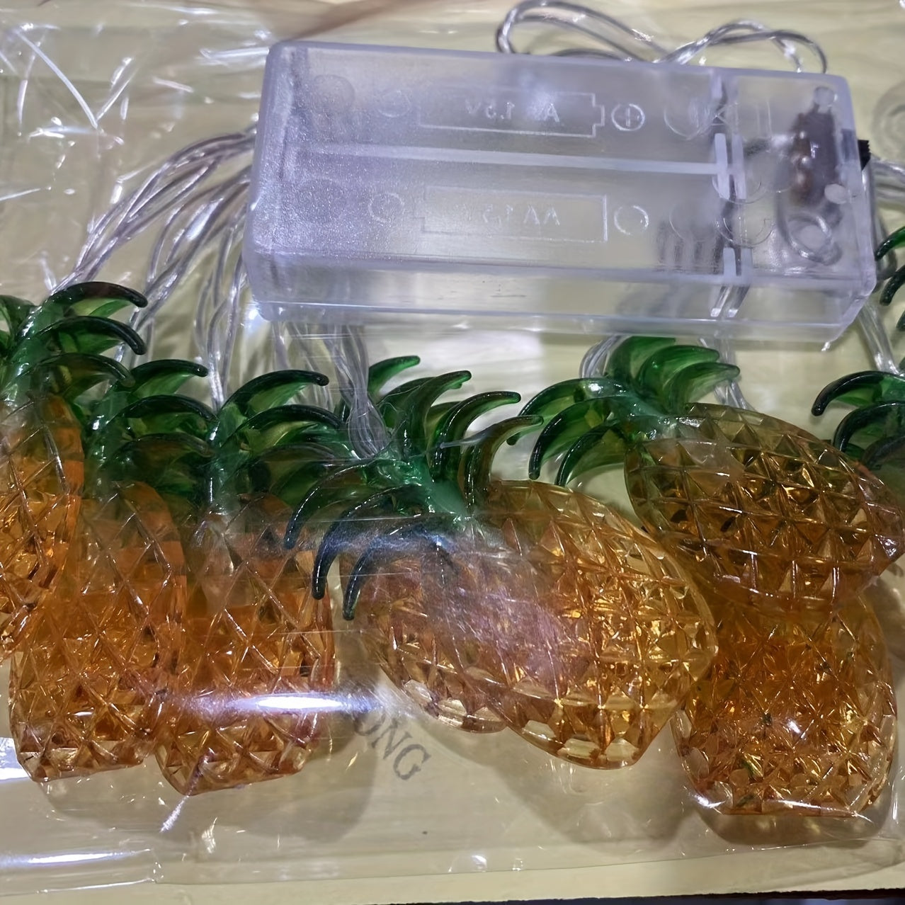 led创意室内水果菠萝灯小清新夏日清凉派对装饰氛围节日造型灯串
