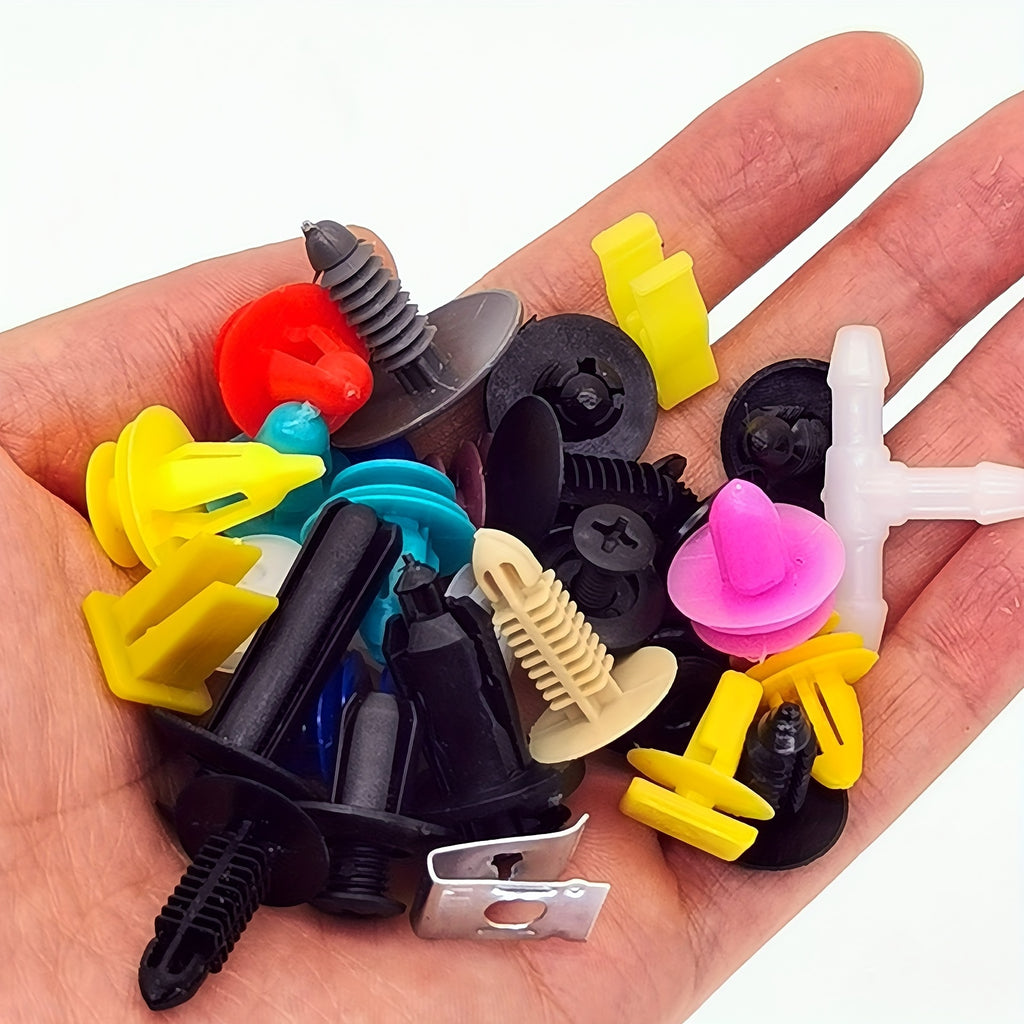 50/100/200-Piece/Set Durable Plastic Retainer Clips – For Car Fenders, Bumpers, Doors & Interiors – Push-Type Fasteners for Securely Fixing Panels and Liners