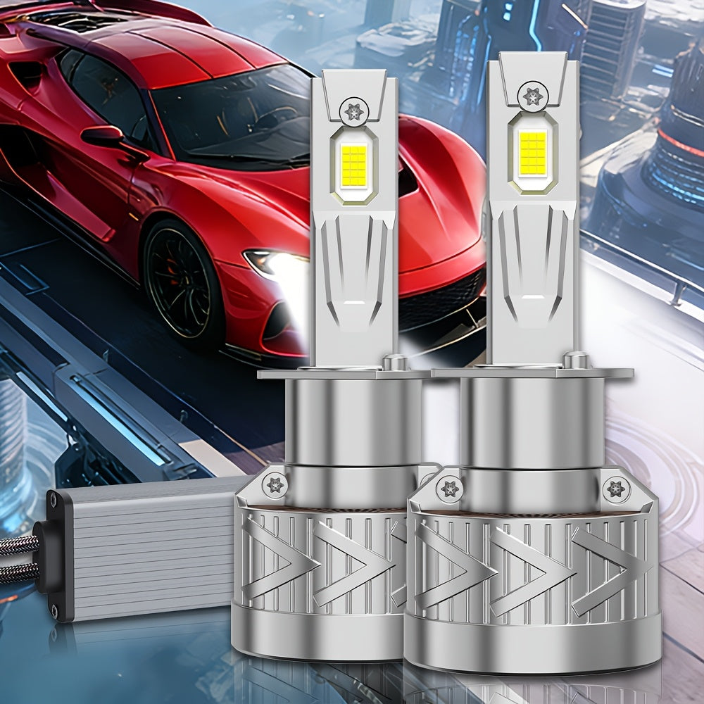 2PCS LED Headlight Kit, Compatible with H11/H7/H4/H1, 9005/9006/9012 - 56000LM, 6500K Cool White Fog Light, 300% Brightness Increase, 300W Power, Suitable for Various Environments and Car Models
