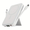 10000mAh Super Fast Charging PD22.5W Wireless Charging 15W Magnetic Fast Charging Power Bank Mini Built-in 2 Cables, Universal Office USB Portable, with Stand And Digital Display Battery Level, Suitable for Airplane Travel Mobile Phone Universal