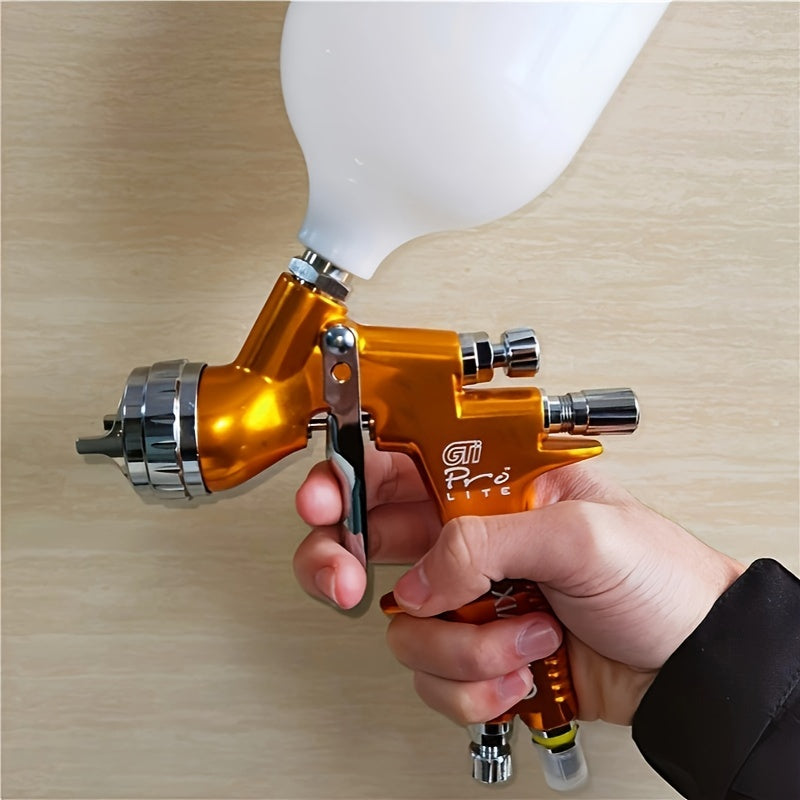 Professional Auto Body Paint Spray Gun Set - HVLP Gravity Feed, TE20 Lite Suitable for All Vehicles, 1.3mm Nozzle, 20.29oz Cup - Ideal Topcoat & Touch-Up Tool