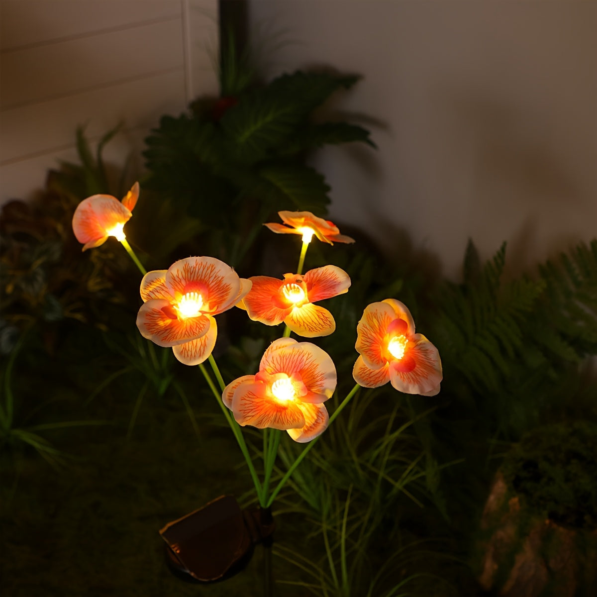 Phalaenopsis Solar Light Outdoor Decoration - Smart Sensor Automatic Brightness Adjustment, Garden Path Courtyard Lighting, Perfect Holiday Gift