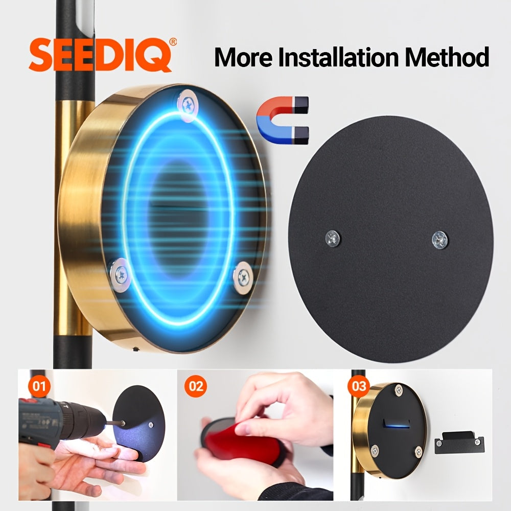 USB Type-C Rechargeable Wall Light, Removable Tube, 4400mAH, Gold, Remote Control Dimmable & Adjustable Color Temperature, Magnetic Installation, Suitable for TV Side, Sofa Background, Living Room, Hallway, Bedroom Bedside