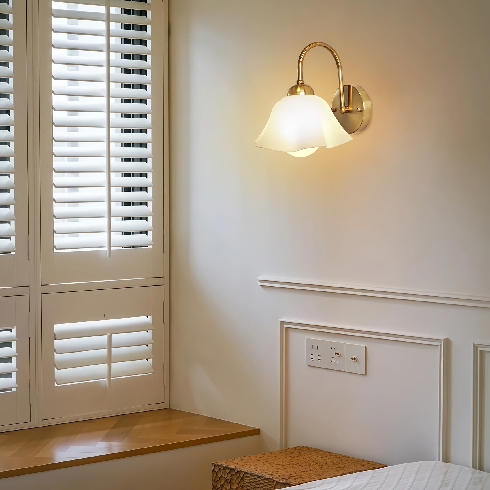 Headlight Bedroom Wall Light, Modern Minimalist Hallway Internet Celebrity Wabi-Sabi Style Cream Corridor Staircase Wall Sconce