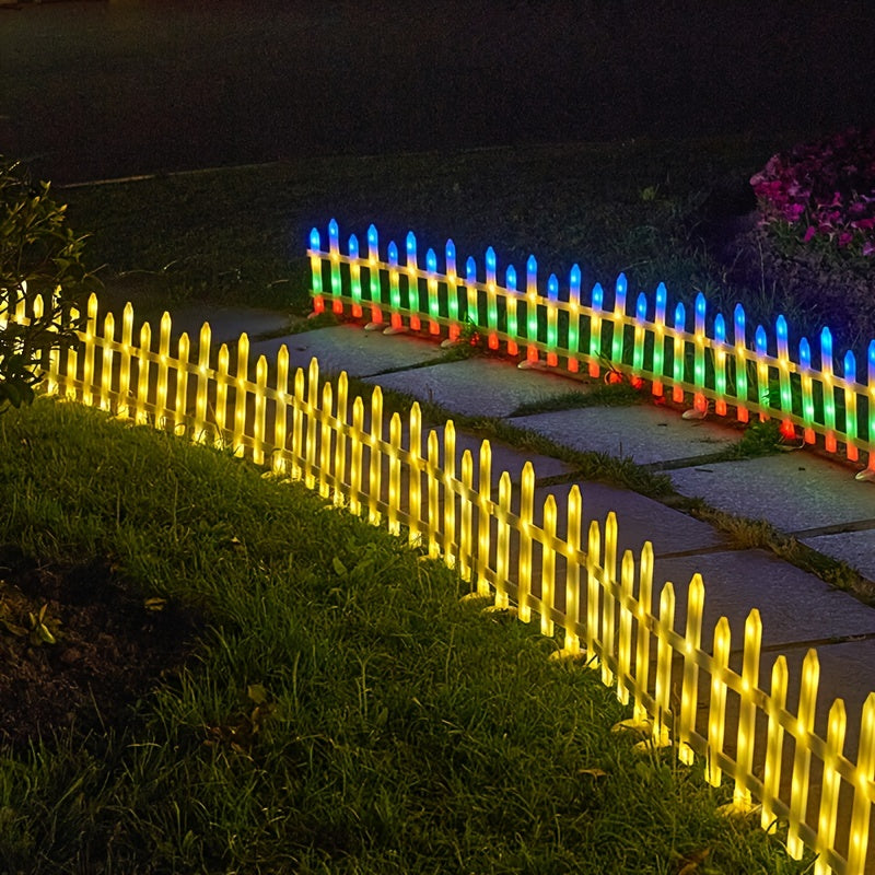 Solar Light, Courtyard Lawn Light, 5/8/10 Pack, Halloween Atmosphere Fence Light, 20 Flicker Modes, Solar 3600mAh Lithium Battery, Color/Warm Color Outdoor IP65 Waterproof, Clearance Sale