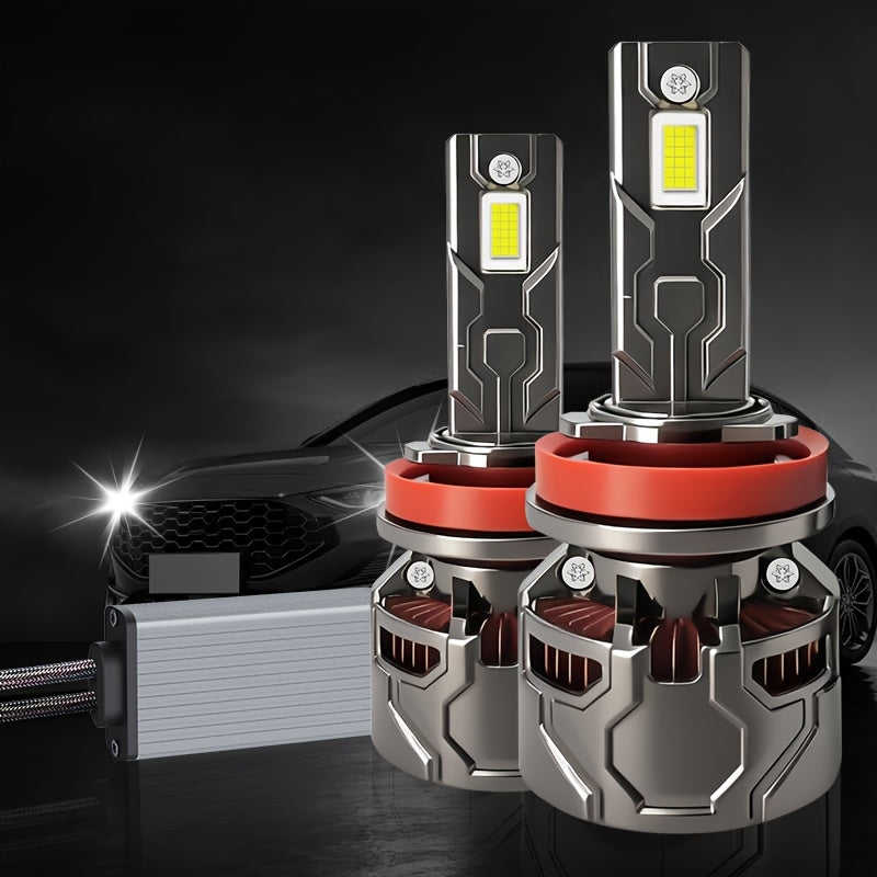 2-Pack Canbus LED Car Bulbs | Compatible with H1 H4 H7 9005/HB3 9006/HB4 H11 Headlights, 55800LM Brightness, High-Intensity 9570 CSP Chips, 300W+ White Light, Suitable for High Beam, Low Beam, Fog Light