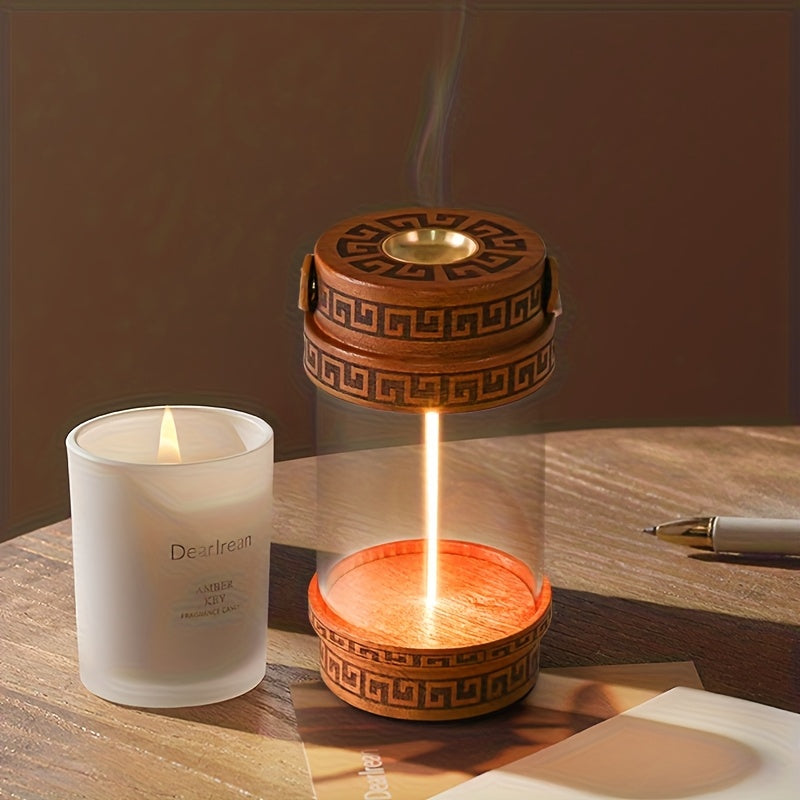 Solid wood aromatherapy tungsten filament ambiance light, rechargeable soft filament bedroom bedside night light, essential oil aromatherapy lamp. Decorative ambiance table lamp, bedside night light
