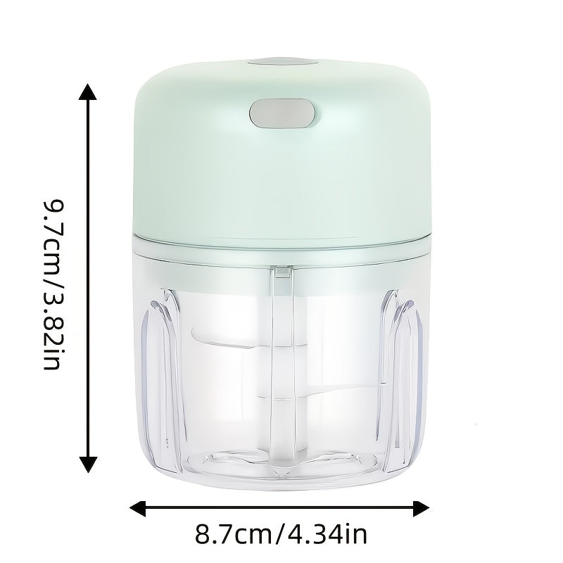 8.45oz Mini Rechargeable Garlic Mincer Meat Grinder, With Fridge Magnet, Durable and Sturdy, Perfect for Mashing Garlic, Chili, Onion, Minced Meat and Nuts