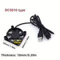 5V USB Silent Brushless Cooling Fan, Perfect for PC Case, CPU, Router and 3D Printer Heat Dissipation, Available in 5010, 6010, 8010, 8015, 8025, 9225, 12025 and 4.72 Inch Sizes
