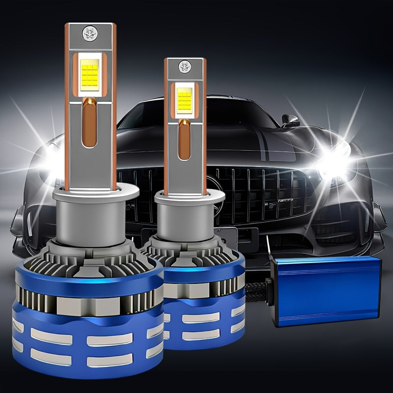 2-Pack H11 Car LED Headlights, H4 LED Headlights, 59400 Lumens, 6500K White Light, Compatible with H4/9003/HB2, 9005/HB3, 9006/HB4, 9012, H11/H9/H8/H7/H18, H1-QY024 Models, CSP Chip, Supports CAN Bus Error-Free Mode