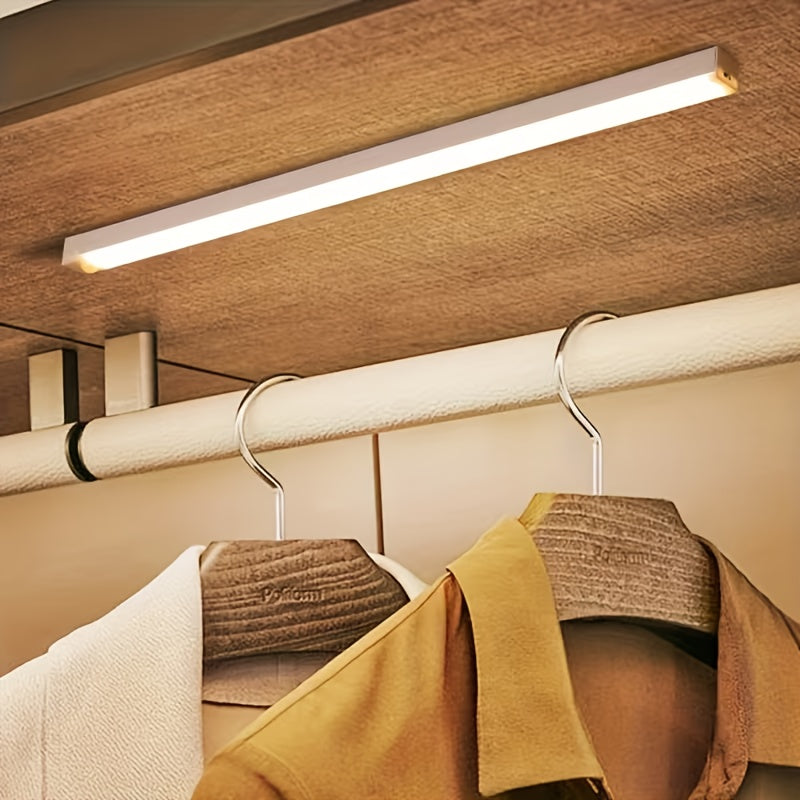 LED tube light with motion sensor - USB rechargeable, easy-to-install magnetic booster, white light illumination, suitable for cars, homes, wardrobes, bedrooms and travel, wardrobe light