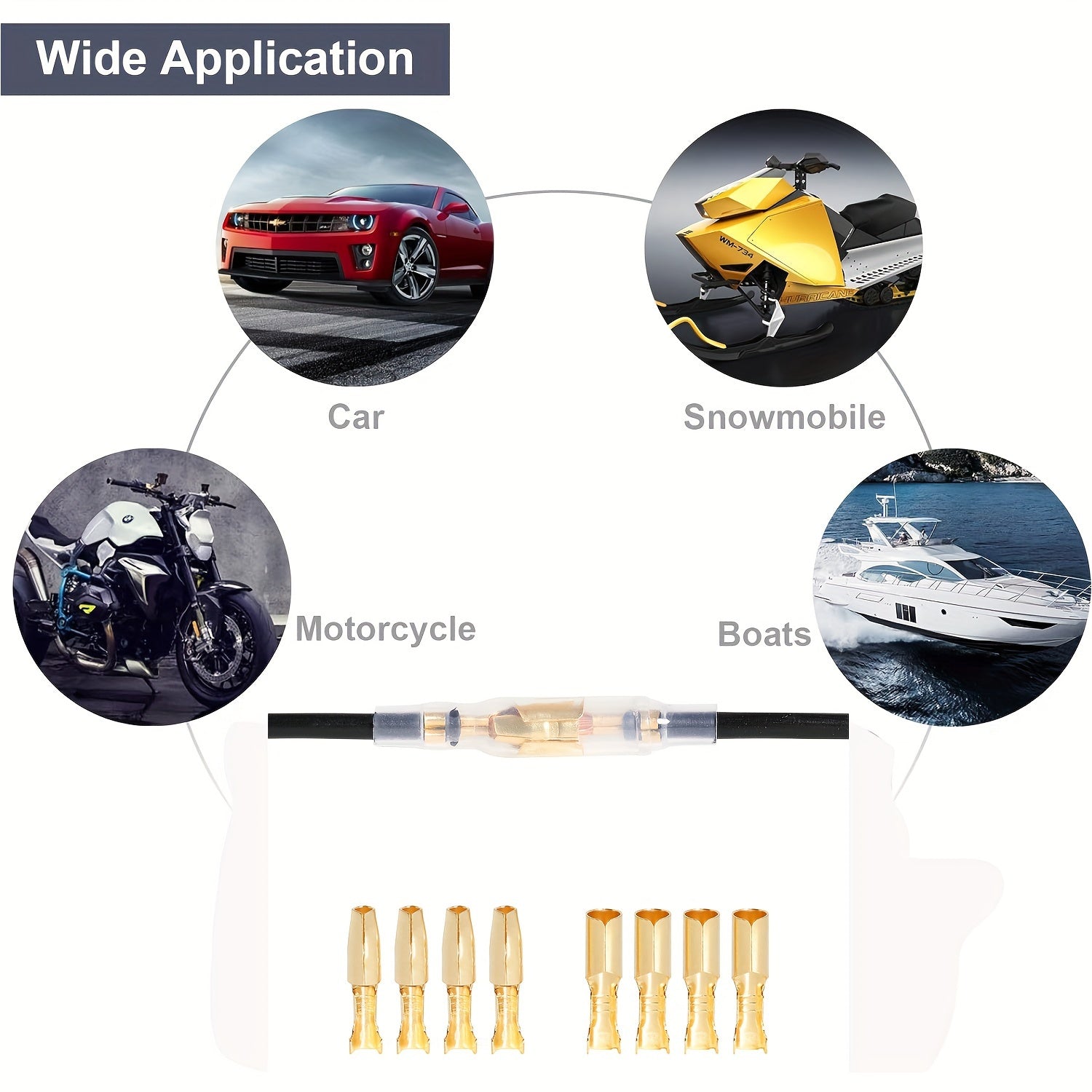 200/400-Piece 4.0mm Bullet Connector Male & Female Set – Brass Bullet Terminal Connectors with Insulating Sleeves, Crimp Terminal Connectors, Automotive Electrical Connectors, Motorcycle Connector Kit