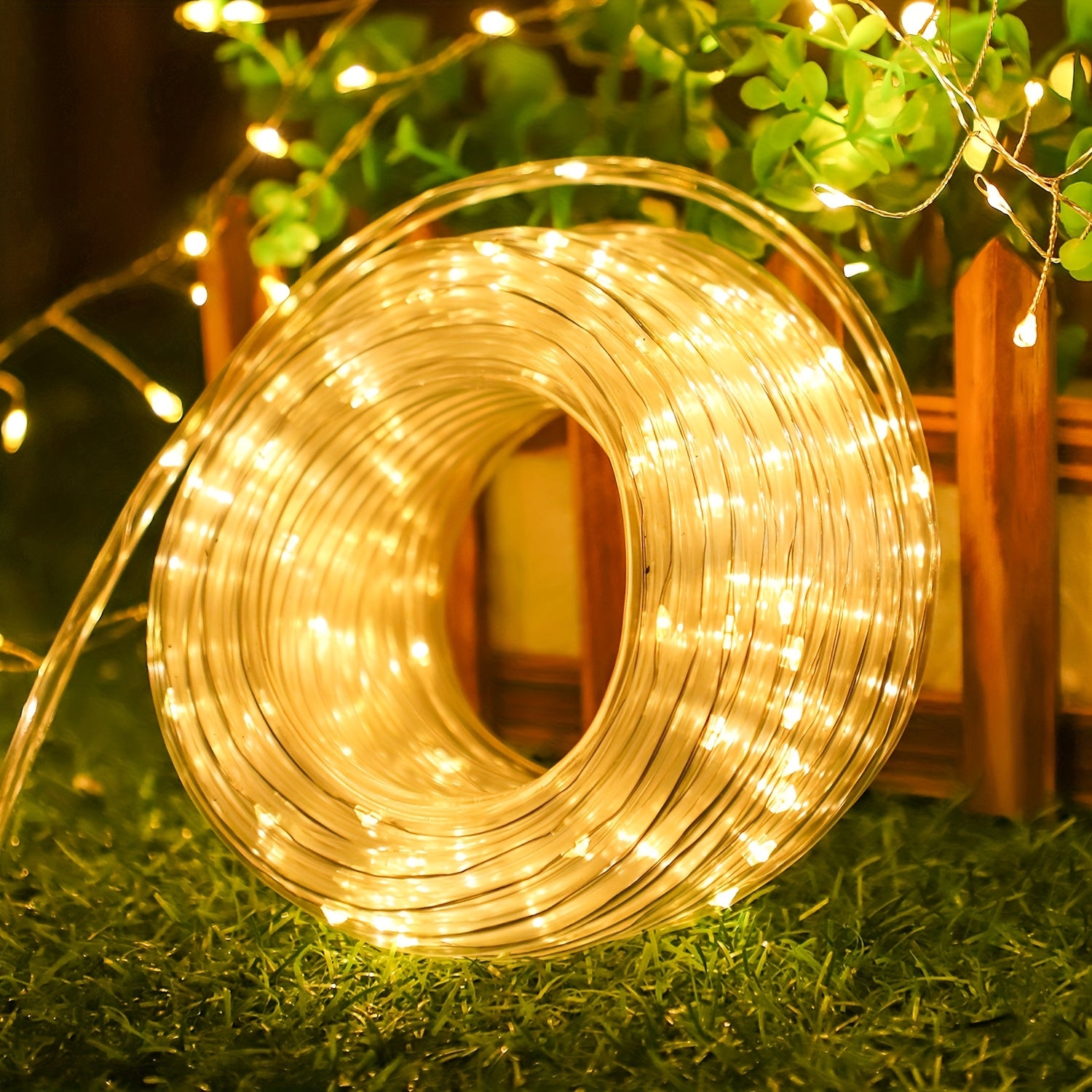 Solar LED string light, 50/100/200/300 Christmas fairy colorful tube lights, suitable for patios, gazebos, trampolines, pathways, swimming pools, garden decoration, Christmas parties, Halloween party decorations, Easter decorations