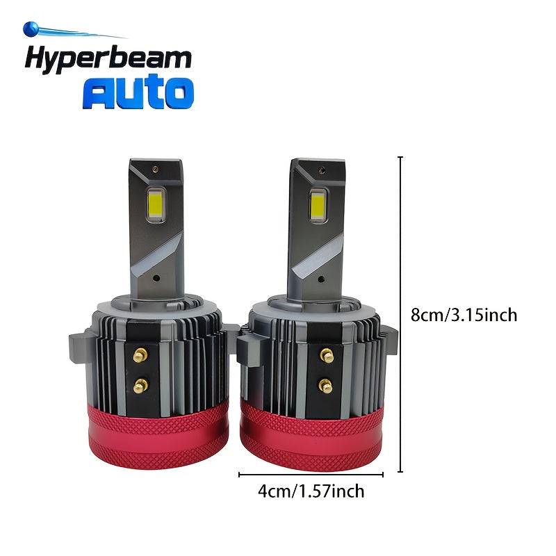 High Brightness 65W Car LED Headlight with Copper Tube, Designed for Golf 7 Modification, Including GT7 Special H7 and H15 LED Headlights, 2-Pack, No Battery Included