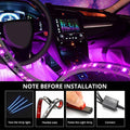 4合1 5050 SMD 48LED RGB 车内氛围灯条，适用于仪表盘下、脚部等区域，带车用插头和20键控制，适用于汽车、卡车、ATV、UTV、房车