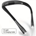 LED Hands-Free Flashlight, Neck Hanging Reading Light, Bed Book Reading Lamp, 3 Colors 6 Brightness Levels, Flexible Bendable Arm, Rechargeable Durable, Perfect for Reading, Knitting, Camping