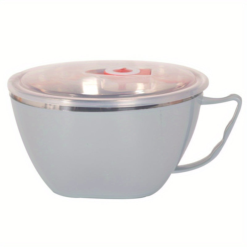 Stainless Steel Insulated Noodle Bowl with Lid – Double-Layer Leak-Proof Design, Perfect for Hot Meals, Instant Noodles &amp; Takeout Food – Durable &amp; Easy to Clean – Ideal Choice for Home, Office, School Lunch Box, Travel Food Container