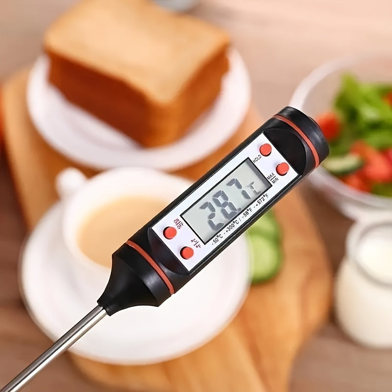 1 Piece Instant Read Meat Thermometer – Digital Thermometer for BBQ, Garden, Kitchen, Outdoor, Camping, Cooking, Grilling – For Heating Milk, Candy, Baking, and Other Kitchen Gadgets