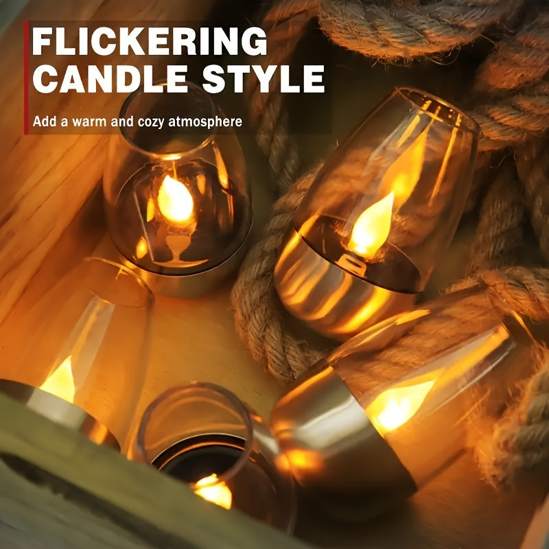 2 Pack Solar Candle Light Warm Light Large Flame, No Charging Needed, Smart Light Control, Smart Lamp, Birthday Candle Light, Decorative Arrangement, Landscape Light, Decorative Ornament, Flickering Effect, Tabletop Decorative Light