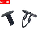 50-Piece Push-Type Fender Retainer Clips – Durable Plastic Fasteners for Ford, Buick & More – Secure Rivet Fixing Solution for Vehicle Assembly | Push Rivet Design | Black Fasteners, Automotive Hardware