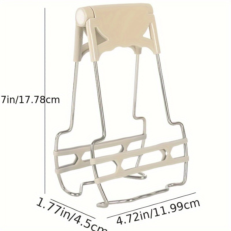 1 Piece HeatGuard Stainless Steel Plate Lifter - Kitchen Heat-Resistant Tongs, Bowl & Plate Clip, Cookware Holder Tool, Kitchen Safety Tool | Ergonomic Kitchen Tool | Sturdy Construction