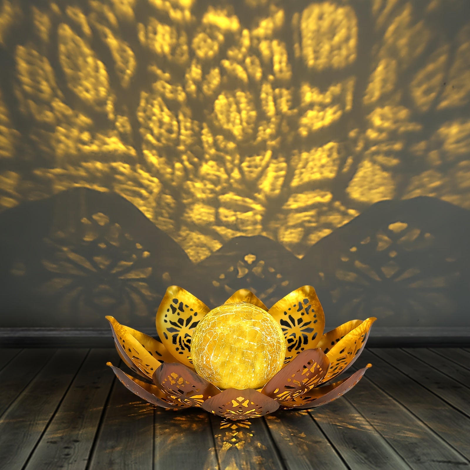 Solar Courtyard Light Outdoor Decoration - Bright Lotus Table Lamp, Solar Light for Courtyard Pathway Courtyard Balcony Exterior Decoration