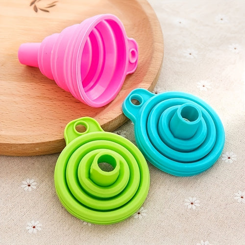 1PC Funnel Collapsible Multifunctional Portable Mini Kitchen Telescopic Funnel, Household Liquid Dispensing Tool Kitchen Gadget