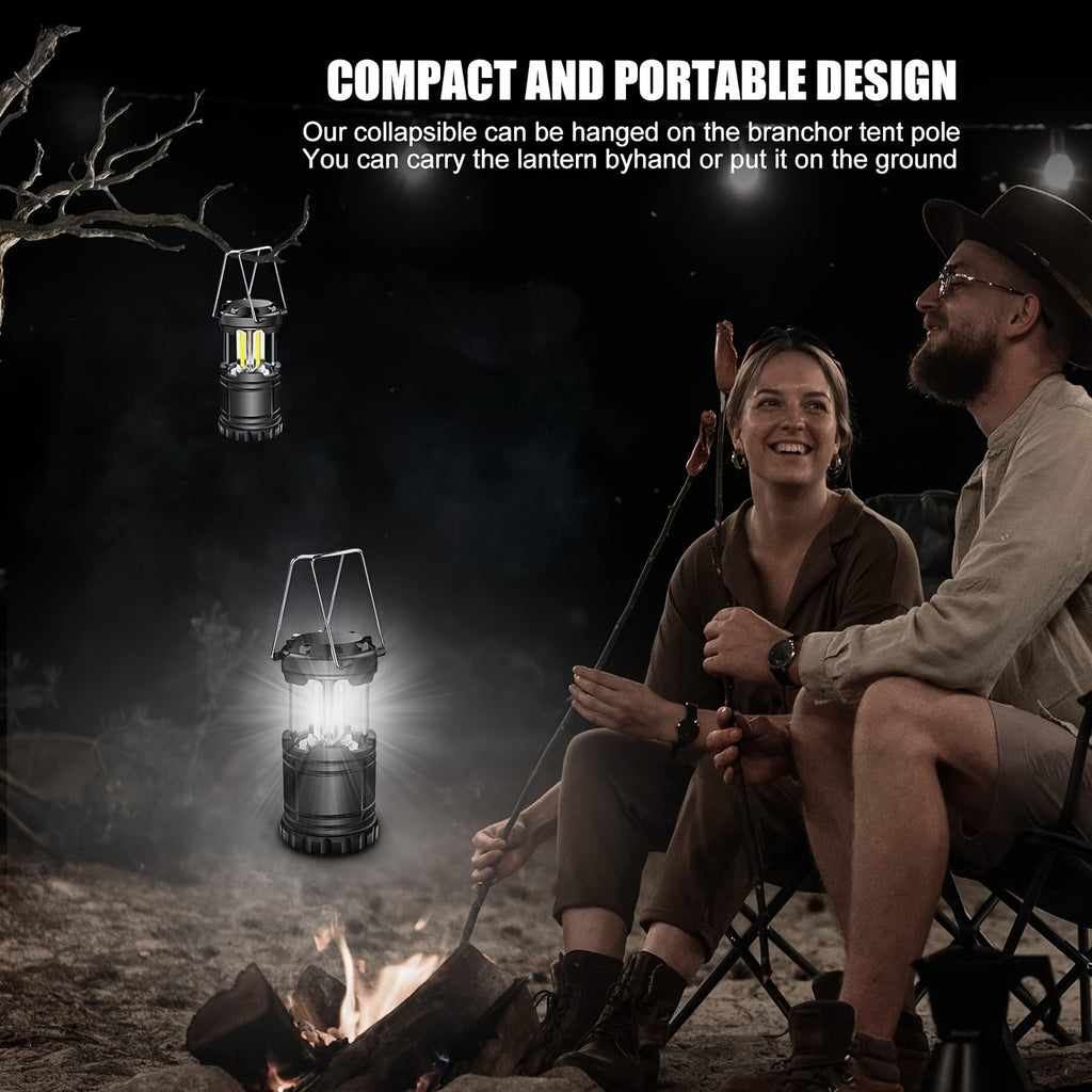 1 LED Camping Light, Ultra-Bright COB Foldable Flashlight, Portable Emergency Light (AAA Batteries Not Included)