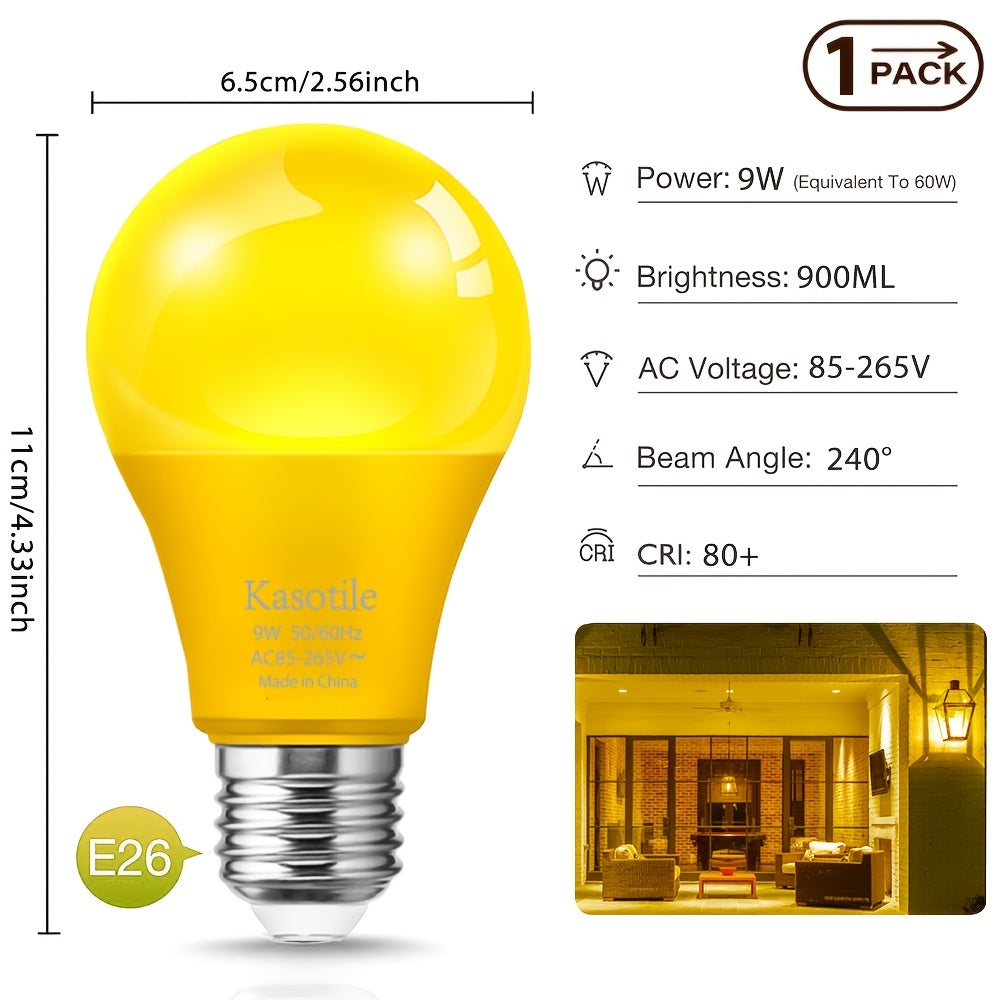 Colored bulb 9W E26 base, suitable for Halloween, Christmas parties, holiday lighting, colors available in blue/red/green/purple/orange/pink